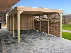 Einzelcarport 7027 Classic mit Geräteraum